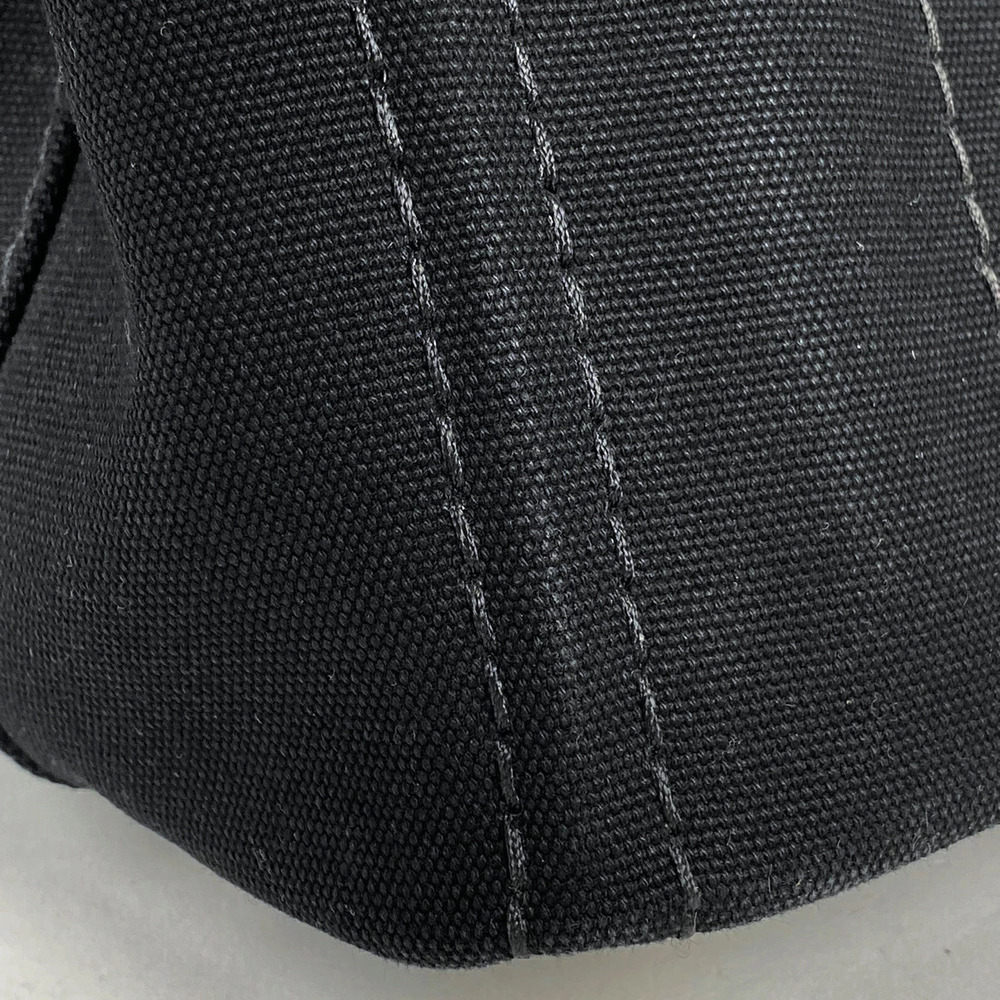 Prada Canapa Tote Bag Handbag Shoulder Canvas Nero Black - Picture 3 of 7
